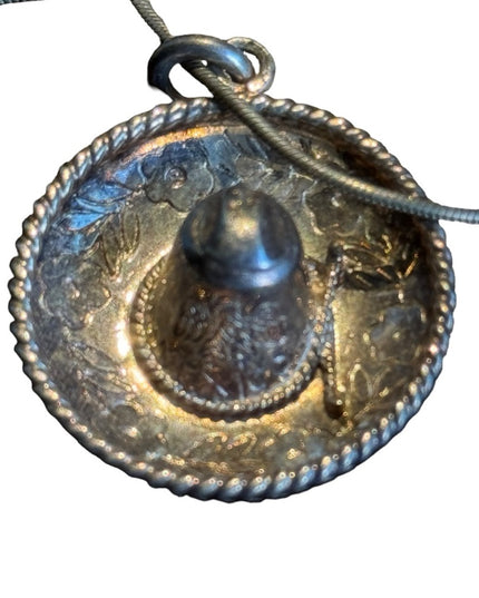 Vintage Taxco Mexico sterling silver 925 Sombrero neckace set