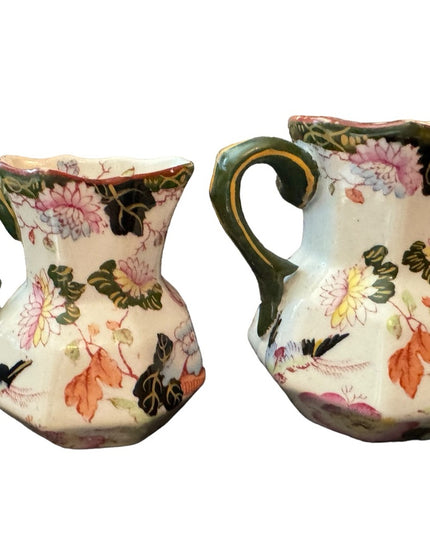 RARE MASONS ENGLAND PITCHER JUGS Set of 4 pcs Antique Asian  Ironstone