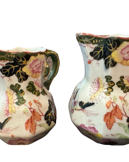 RARE MASONS ENGLAND PITCHER JUGS Set of 4 pcs Antique Asian  Ironstone