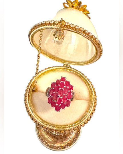 OMG Stunning RUBY gemstone sterling silver 925 cocktail ring