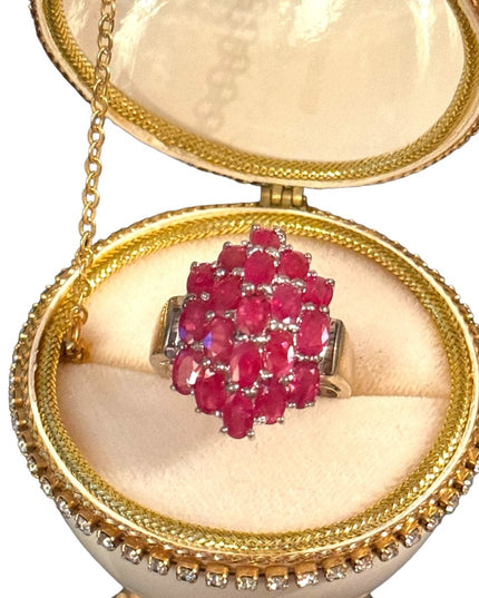 OMG Stunning RUBY gemstone sterling silver 925 cocktail ring