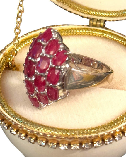 OMG Stunning RUBY gemstone sterling silver 925 cocktail ring