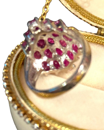 OMG Stunning RUBY gemstone sterling silver 925 cocktail ring