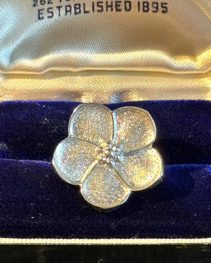 Stunning sterling silver Charles Garnier 925 fancy flower ring
