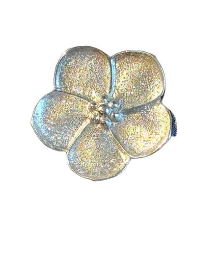 Stunning sterling silver Charles Garnier 925 fancy flower ring