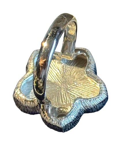 Stunning sterling silver Charles Garnier 925 fancy flower ring