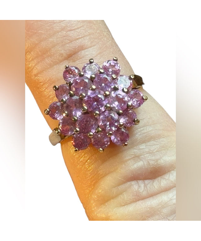 Stunning Ruby sterling silver 925 HSN fancy cocktail dinner ring