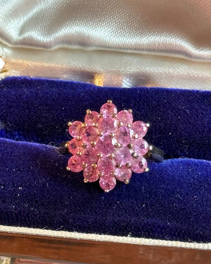 Stunning Ruby sterling silver 925 HSN fancy cocktail dinner ring