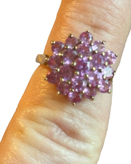 Stunning Ruby sterling silver 925 HSN fancy cocktail dinner ring