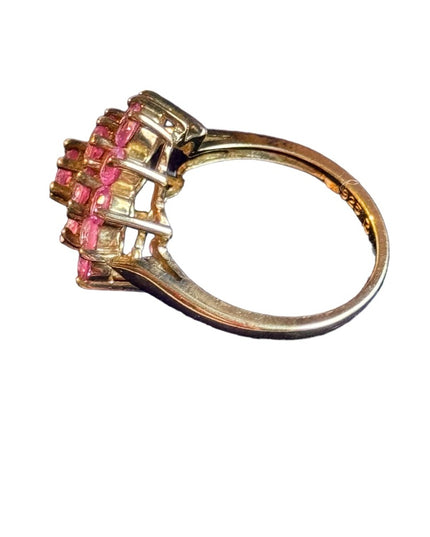 Stunning Ruby sterling silver 925 HSN fancy cocktail dinner ring