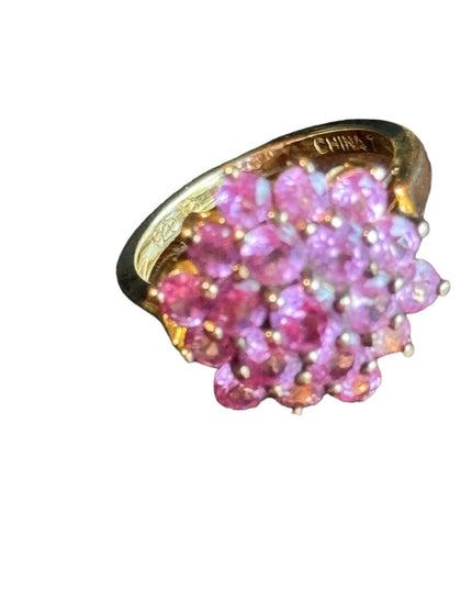 Stunning Ruby sterling silver 925 HSN fancy cocktail dinner ring