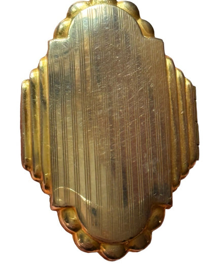 Lovely Art Deco 1920s locket by Dunn Bros 10k gold filled antique enamel