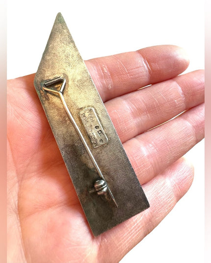 RARE Marius Pajaczkowski Hand-crafted 1994 modernist sterling silver Brooch