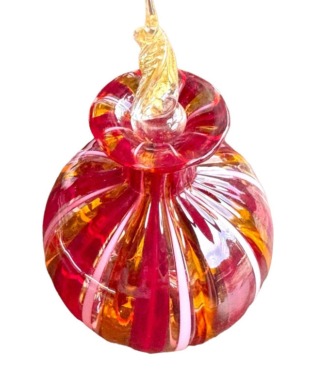 Mid-Century Italian Venetian Murano Glass  Perfume Bottle Red pink