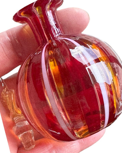 Mid-Century Italian Venetian Murano Glass  Perfume Bottle Red pink