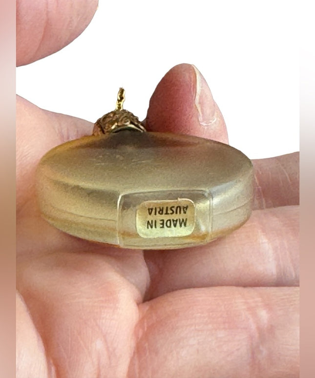 Austria vintage mid century 1950s Embelished oranate perfume bottle necklace