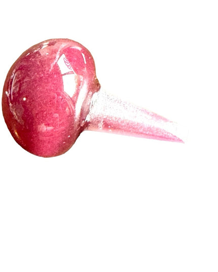 RARE White & Raspberry Murano Vintage handmade swirl perfume bottle