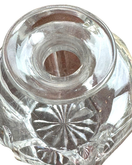 RARE Art Deco Victorian Antique sterling silver glass crystal perfume bottle