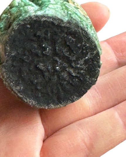 Vintage Mesoamerica Olmec Colossal Head Malachite paper weight Aztec Mayan