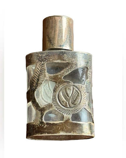 Vintage Taxco mexico signed sterling silver 925 perfume bottle Taxco