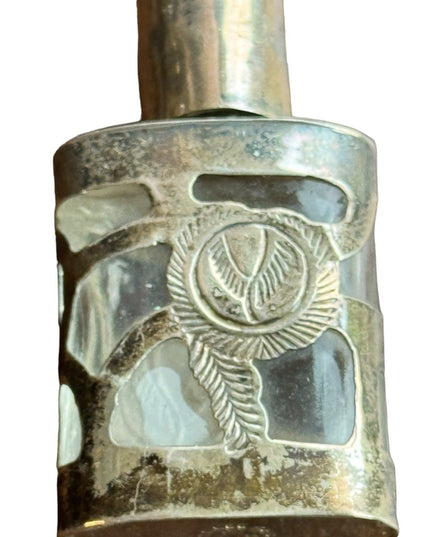 Vintage Taxco mexico signed sterling silver 925 perfume bottle Taxco