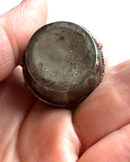Ornate Silver Antique Vintage Perfume Attar Bottle Traditional