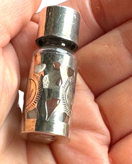 Vintage sterling silver 935 Mexico perfume vial
