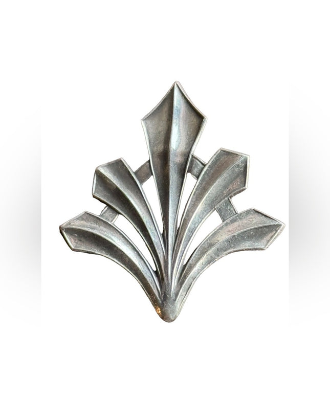Vintage mid century Sweden Fan Modernist art deco design brooch