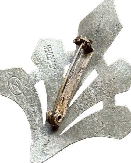 Vintage mid century Sweden Fan Modernist art deco design brooch