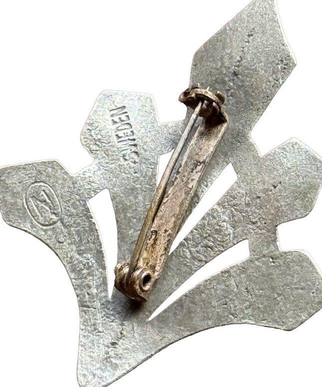 Vintage mid century Sweden Fan Modernist art deco design brooch