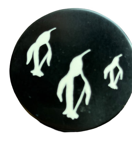 Mid century Hand Hanson Danish Ebony hand made modernist penguin brooch