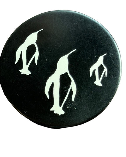 Mid century Hand Hanson Danish Ebony hand made modernist penguin brooch