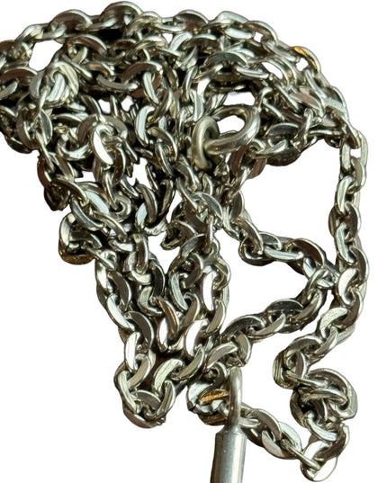 Denmark Mid Century Modern Pewter Necklace and Pendant by Jorgen Jensen