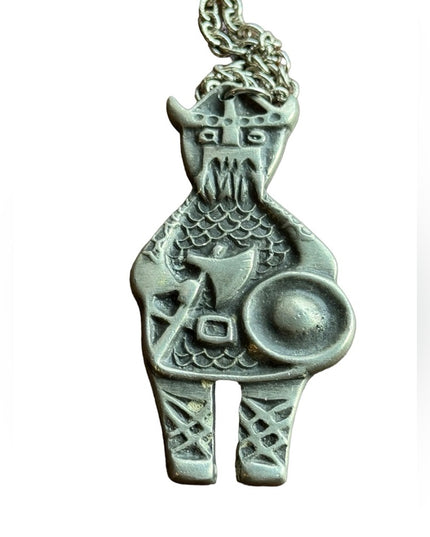 Vintage Mid century RENN Viking Nordic design pendant necklace
