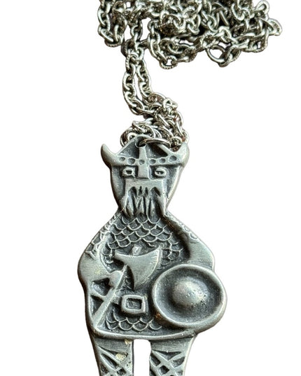 Vintage Mid century RENN Viking Nordic design pendant necklace