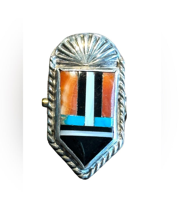Vintage ZUNI Native American Repurposed to brooch piece