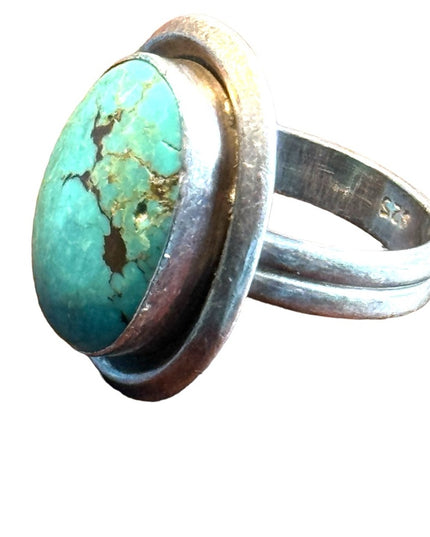Vintage sterling silver 925 Native American Southwestern turquoise ring