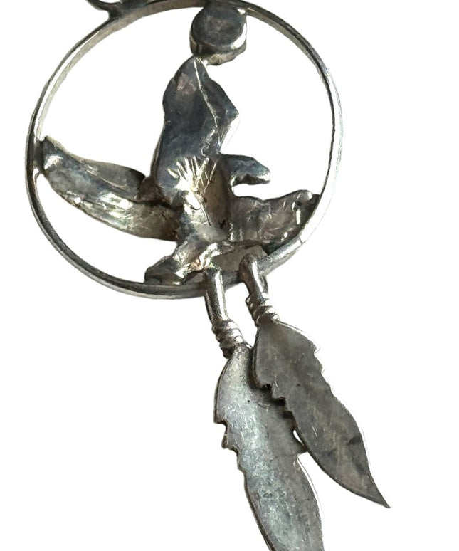 Vintage Native American Southwestern style eagle sterling 925 pendant