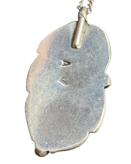 Vintage sterling silver 925 turquoise Southwestern Native American pendant