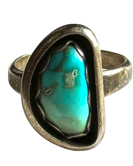 Vintage sterling silver 925 turquoise ring handmade native american southwestern