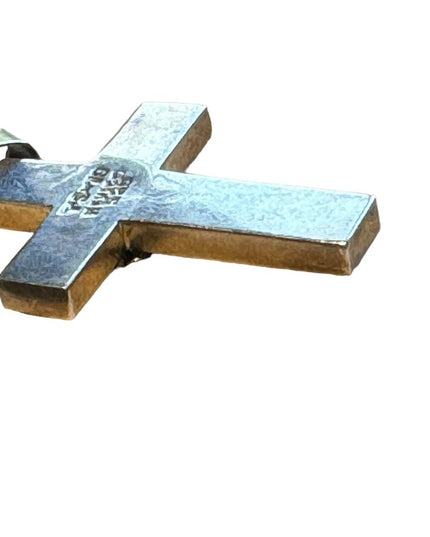 Vintage sterling silver Taxco Mexico glass handmade cross sterling ailver 925