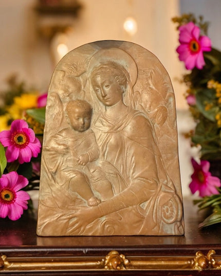 "Virgin And Child. Terracotta Attributed To Alcéo Dossena clay sculpture antique
