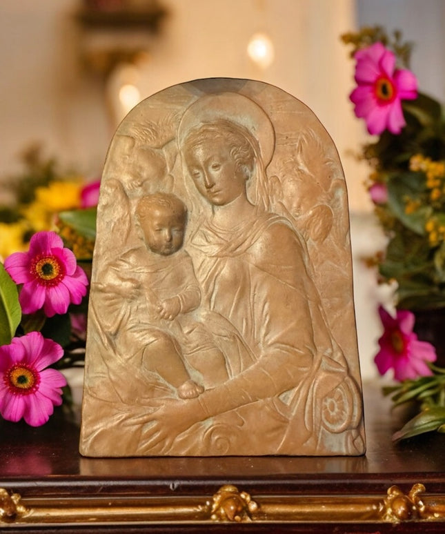 "Virgin And Child. Terracotta Attributed To Alcéo Dossena clay sculpture antique