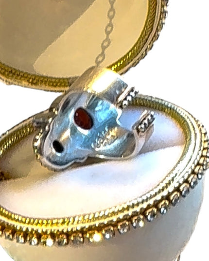 Lovely SAJEN Sterling silver Ruby & Rhodonite fancy BALI ring Sz 6