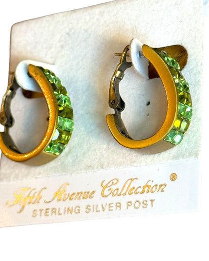 Lovely FAC Butler NWT Bahama Mama earrings green crystal