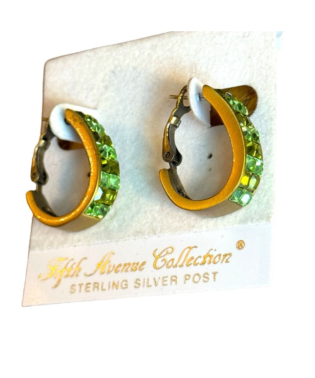 Lovely FAC Butler NWT Bahama Mama earrings green crystal