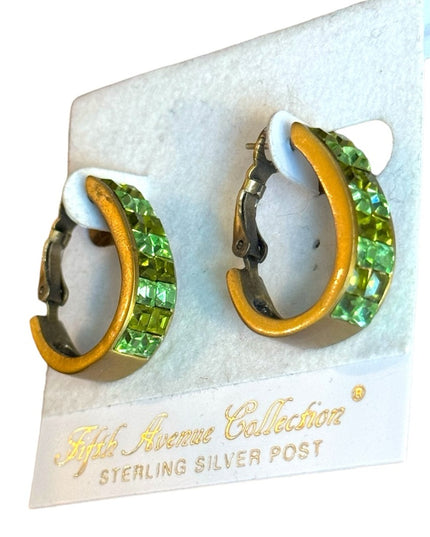 Lovely FAC Butler NWT Bahama Mama earrings green crystal