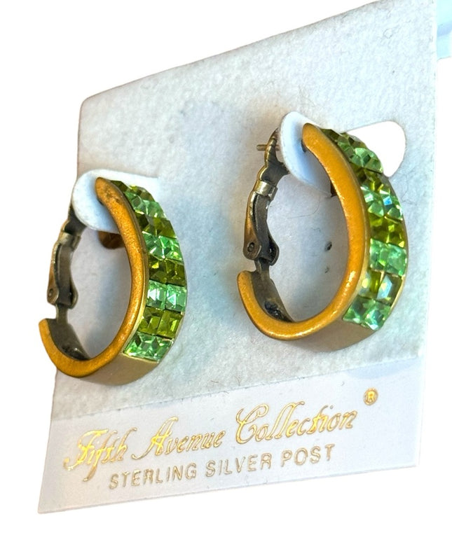 Lovely FAC Butler NWT Bahama Mama earrings green crystal