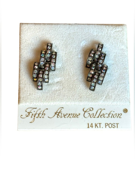 Vintage Butler FAC Crystal rhinestone NWT Earrings