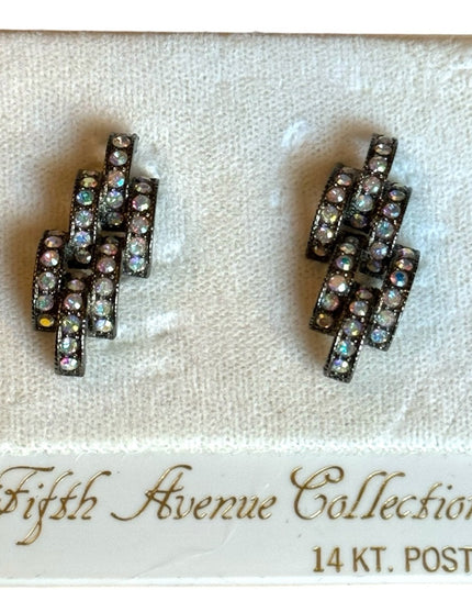 Vintage Butler FAC Crystal rhinestone NWT Earrings